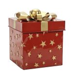 Χριστουγεννιάτικο Κουτί Δώρου Κόκκινο 23cm
