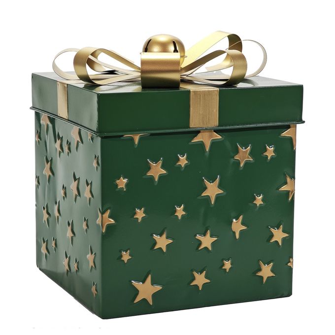 Χριστουγεννιάτικο Κουτί Δώρου Πράσινο 26cm