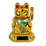 Γάτα Καλωσορίσματος Με Ηλιακή Φόρτιση Πλαστικό 8cm Σε 2 Χρώματα