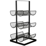 Ράφι κρασιού Μεταλλικό Μαύρο 23X23X48Cm 23X23X48Cm