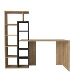 Γραφείο-Βιβλιοθήκη ArteLibre PRIMO Sapphire/Ανθρακί Μοριοσανίδα/Μελαμίνη 152x60x74/148cm