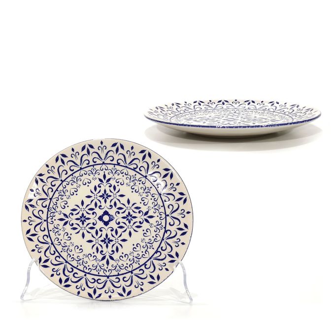 Πιάτο Φρούτων Μπλε Τρισδιάστατο Σχέδιο Πορσελάνη Φ20cm