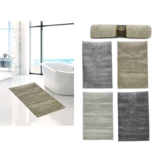 Χαλάκι Μπάνιου Πολύχρωμο 100% Πολυεστέρας 50x80cm Σε 4 Χρώματα