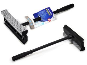 Τζαμοκαθαριστής Με Λαβή Και Σφουγγάρι Μαύρο Πλαστικό 40x19cm