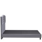 Κρεβάτι Ημίδιπλο ArteLibre JUNIPER Γκρι Ύφασμα Για Στρώμα 120x200cm