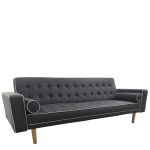 Καναπές Κρεβάτι Τριθέσιος ArteLibre AUBREY Γκρι Ύφασμα 224x88x84cm