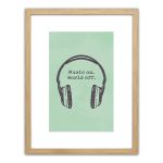 Πίνακας Σε Κορνίζα ArteLibre Πλαστικό 'Music On. World Off.' 35x45x1.8cm