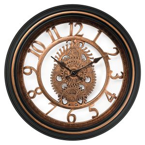 Ρολόι Τοίχου ArteLibre Καφέ/Μαύρο Πλαστικό Φ40.6x4.9cm