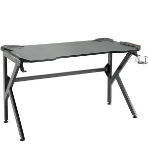 Γραφείο Gaming ArteLibre BERU Μαύρο Ξύλο/Μέταλλο 120x65x75cm