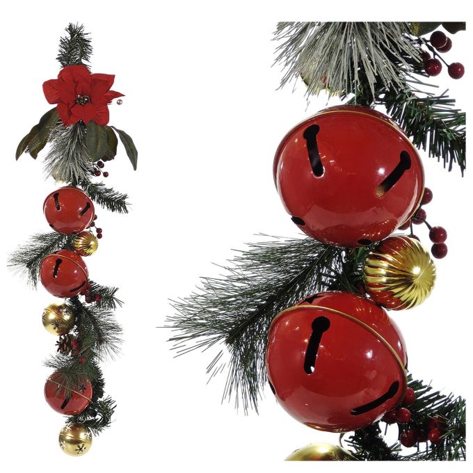 Χριστουγεννιάτικο Κρεμαστό Διακοσμητικό Με 5 Καμπάνες 102cm