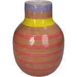 Βάζο ArteLibre Με Ρίγες Ροζ Δολομίτης 17.5x17.5x24.5cm