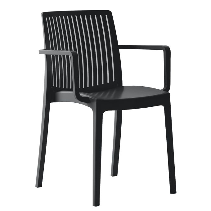 Πολυθρόνα Κήπου ArteLibre BARTS Μαύρο PP 53x55.2x82cm