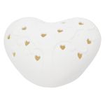 Διακοσμητικό Αντικείμενο (Led) Καρδιά Πορσελάνη Λευκό 16X14X8Cm 16X14X8Cm