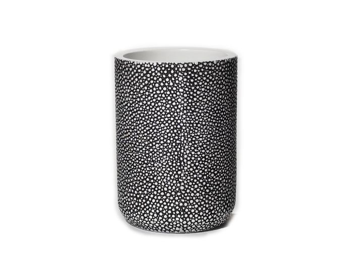 Ποτηροθήκη Λευκό/Μαύρο Polyresin