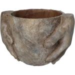 Κασπώ ArteLibre Χέρια Καφέ Τσιμέντο 24.5x17.5x16.5cm