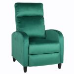 Πολυθρόνα Ανακλινόμενη ArteLibre ATRIA Πράσινο Βελούδο 67.5x90x104cm