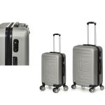 Σετ 2 Βαλίτσες Ημι-Σκληρές Γκρι 38x24x55cm/43x26x65cm 2Τμχ