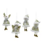 Φιγούρα Κρεμαστό Λευκό/Χρυσό Λούτρινο 17cm Σε 4 Σχέδια