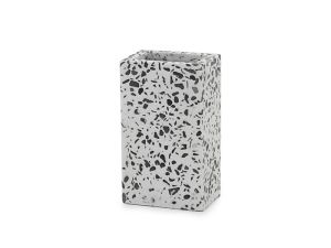 Ποτηροθήκη Με Σχέδιο Μωσαϊκό Λευκό/Μαύρο Polyresin