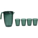 Κανάτα 1.5lt Με 4 Ποτήρια Σετ 5Τμχ Σε 2 Χρώματα ALPINA