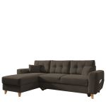Καναπές Γωνιακός ArteLibre Αναστρέψιμη Γωνία JESSIE 235x160x85cm Καφέ