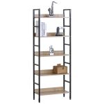 Ραφιέρα ArteLibre MARWOOD Δρυς/Μαύρο Μοριοσανίδα/Μέταλλο 60x27.6x160cm