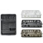 Στεγνωτήριο Πιάτων λευκό/γκρι/μπεζ πλαστικό 43x32x8cm Σε 3 Χρώματα