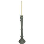 Κηροπήγιο ArteLibre Γκρι Polyresin 15x15x55cm