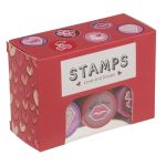 Σφραγίδες Φιλιά Και Καρδιές 2.5cm Σετ 6Τμχ