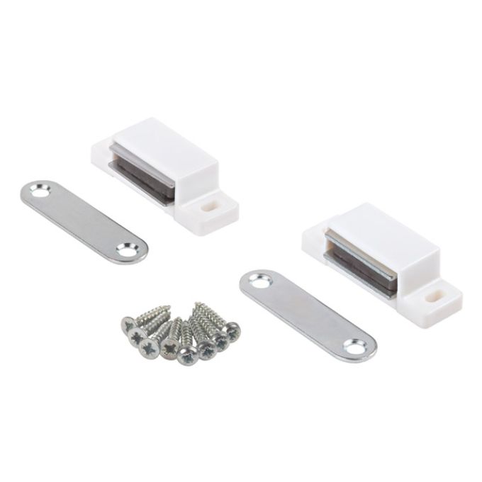 Πιαστράκι Μαγνητικό 6kg Λευκό Πλαστικό Με Σταθερή Βάση