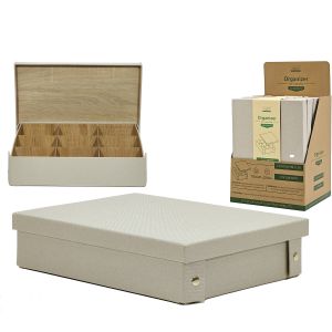 Οργανωτής Χώρου 9 Θέσεων Μπεζ Πολυεστέρας 26x34x8.5cm