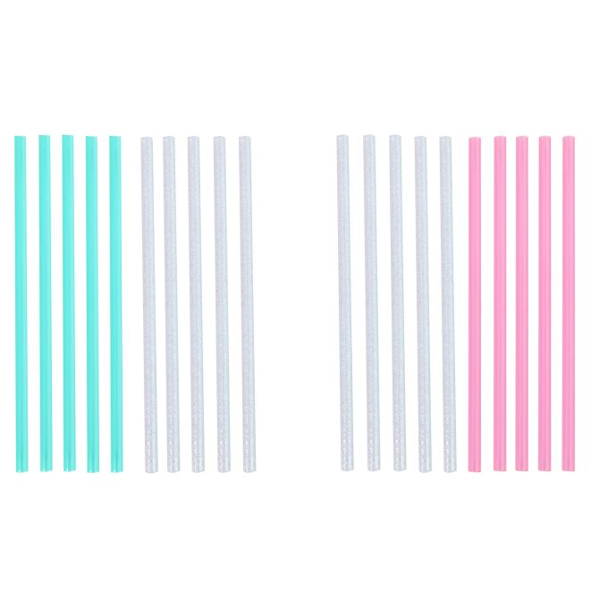 Επαναχρησιμοποιούμενα Καλαμάκια 10Τμχ Πολύχρωμα ALPINA