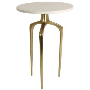 Τραπεζάκι ArteLibre Λευκό Μάρμαρο 37.3x37.3x54.6cm