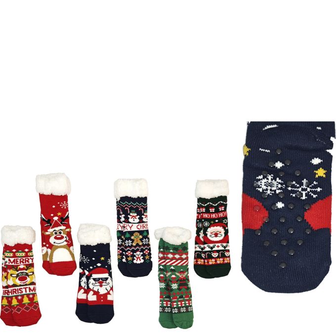 Χριστουγεννιάτικες Κάλτσες Αντιολισθητικές Με Επένδυση Σε 6 Σχέδια