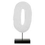 Ανάγλυφο Σταντ 'Pezzo' MDF Μαύρο/Λευκό 7.5x17.5x39.5cm