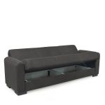 Καναπές Κρεβάτι Τριθέσιος ArteLibre HOMER Ανθρακί 226x78x78cm