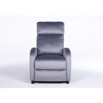 Πολυθρόνα Ανακλινόμενη ArteLibre TUREIS Γκρι Βελούδο 68x86x99cm