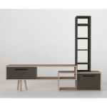 Σύνθετο ArteLibre NEVADA Cordoba/Ανθρακί Μοριοσανίδα 167x29.8x133.5cm