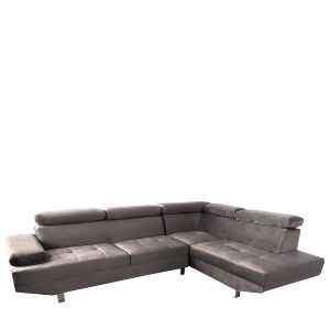 Καναπές Γωνιακός ArteLibre OZMA Γκρι Ύφασμα 254x160x70cm
