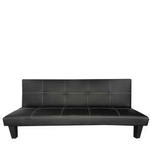 Καναπές Κρεβάτι Τριθέσιος ArteLibre ERYNDOR Μαύρο PU 186x90x82cm