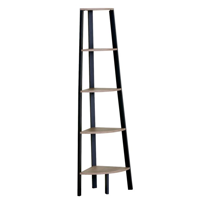 Βιβλιοθήκη ArteLibre PENDRYN Δρυς/Μαύρο Μοριοσανίδα/Μέταλλο 53.4x37.8x160.3cm