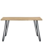 Τραπέζι Τραπεζαρίας ArteLibre BRANWELL Sonoma/Μαύρο Μέταλλο/Μοριοσανίδα 120x60x77.5cm