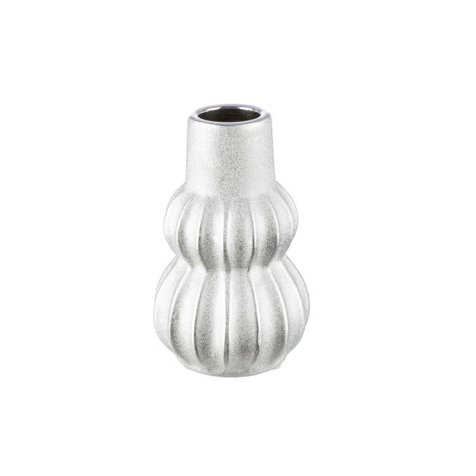 Βάζο Κεραμικό Ασημί χρώμα D10X16Cm D10X16Cm