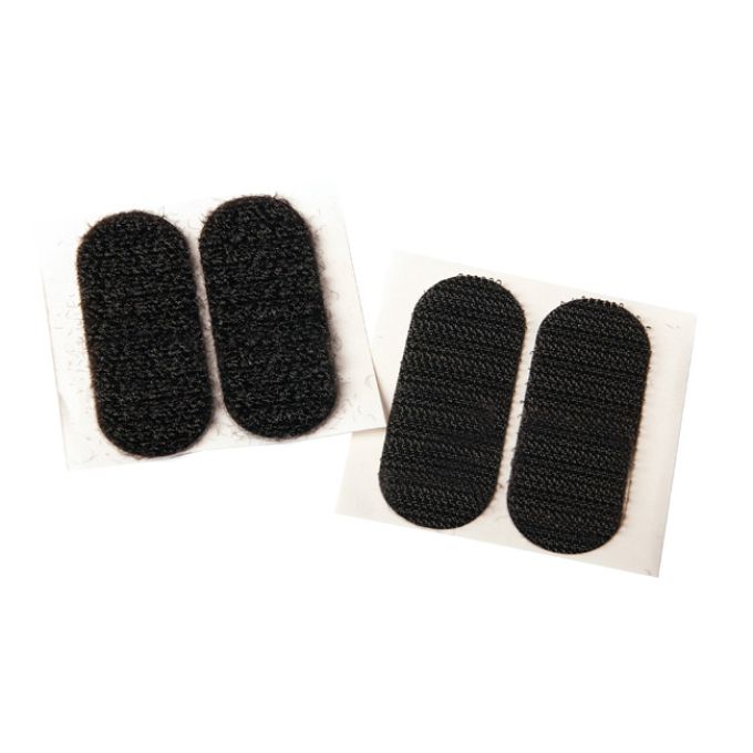 Επιφάνειες Power Hook+Loop Αυτοκόλλητο Μαύρο 50x20mm 2Σετ
