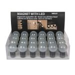 Μαγνήτης Με Στρογγυλή Λάμπα LED Με Θερμό Φως Πλαστικό 4.5cm Μπαταρίας