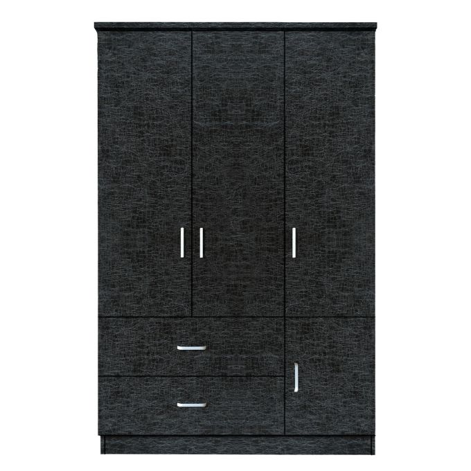 Ντουλάπα ArteLibre TUBEROSA Μαύρο Μοριοσανίδα 120x50x180cm