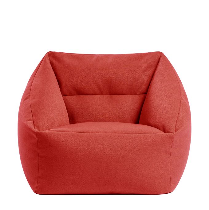 Πουφ Πολυθρόνα ArteLibre MAZIA Κόκκινο Ύφασμα 64x64x66.5cm