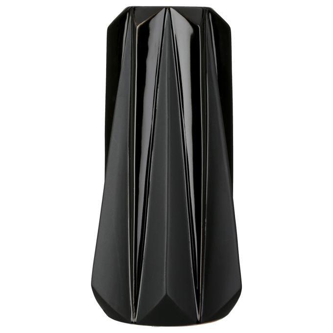 Βάζο Κωνικό Κεραμικό Μαύρο D14X25Cm D14X25Cm