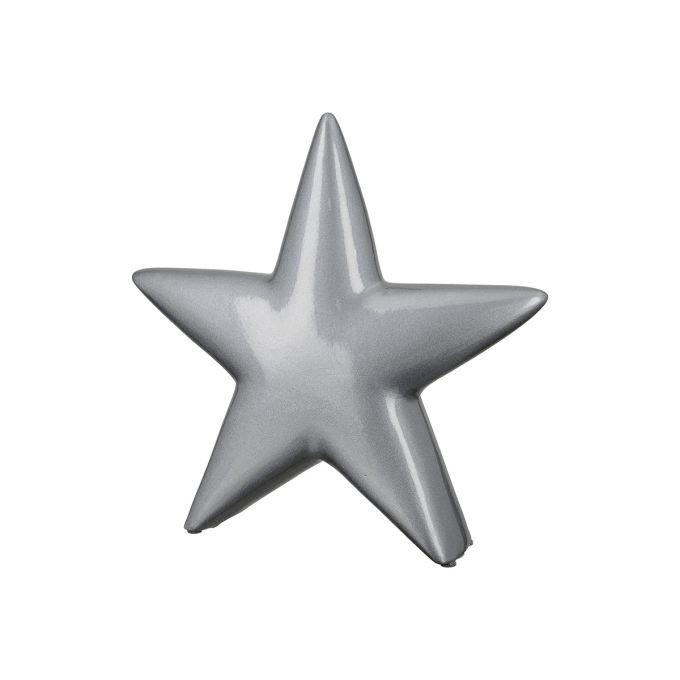 Διακοσμητικό Αντικείμενο Αστέρι Κεραμικό Ασημί 4x23x22cm