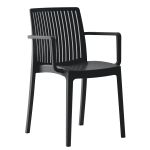 Πολυθρόνα Κήπου ArteLibre BARTS Μαύρο PP 53x55.2x82cm